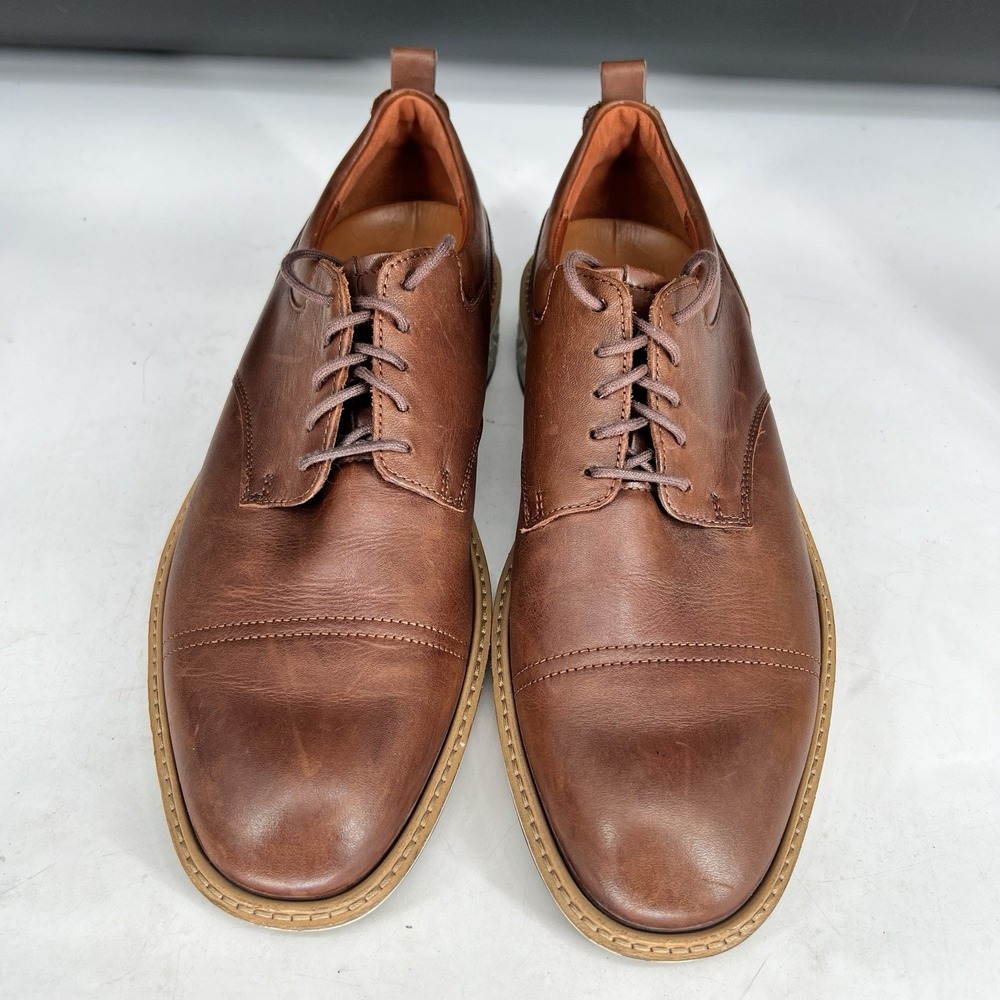 ECCO Men's St.1 Hybrid Derby Brown Cap Toe Dress Shoes EU 42 Size 8 - 8.5